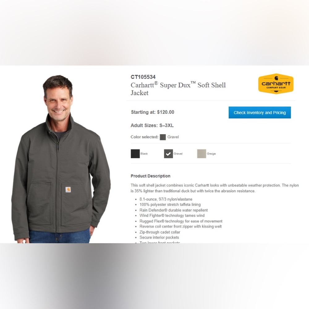 CT105534
Carhartt® Super Dux™ Soft Shell Jacket